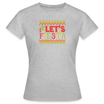 Laisse Fiesta - T-shirt Femme - gris chiné - Devant - AI Model Female 172 dark (172cm)
