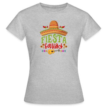 Fiesta Squad - Frauen T-Shirt - Grau meliert - Vorne - AI Model Female 172 dark (172cm)