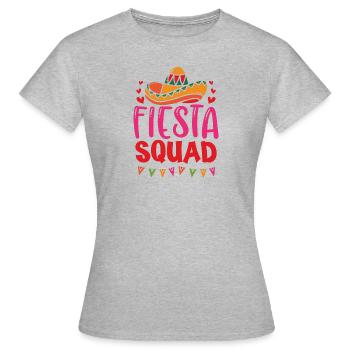 Fiesta Squad - Frauen T-Shirt - Grau meliert - Vorne - AI Model Female 172 dark (172cm)