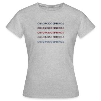 Vintage USA Stadt - Retro Colorado Springs - Frauen T-Shirt - Grau meliert - Vorne - AI Model Female 172 dark (172cm)