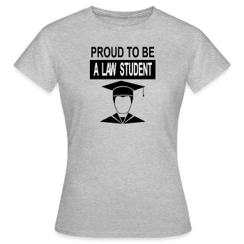 Jura studieren Jura-Student Jura Studium Geschenk - Frauen T-Shirt - Grau meliert - Vorne - AI Model Female 172 dark (172cm)