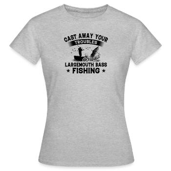Discard - Fish, Largemouth Bass - Women's T-Shirt - heather grey - Front - AI Model Female 172 dark (172cm)