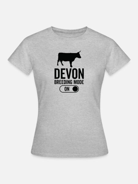 Kuhzuchtmodus Auf - Devon - Frauen T-Shirt - Grau meliert