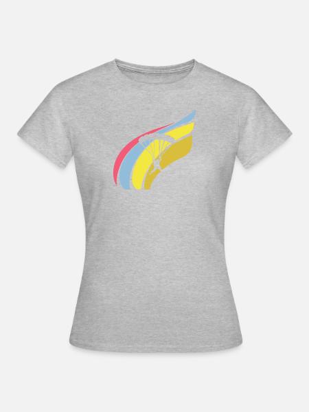 Paragliding Fallschirm Extremsport - Frauen T-Shirt - Grau meliert