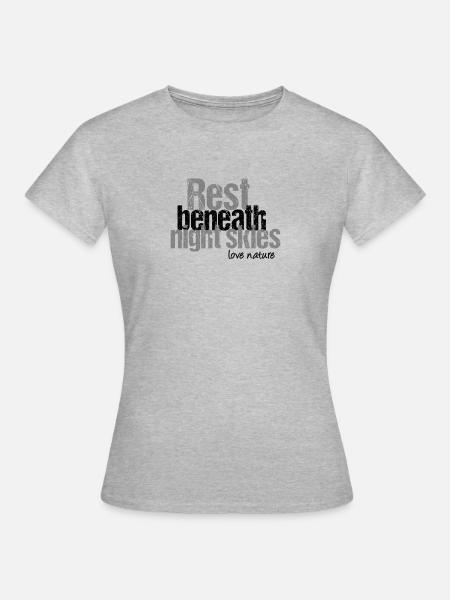 Ruhe unter dem Nachthimmel - Frauen T-Shirt - Grau meliert