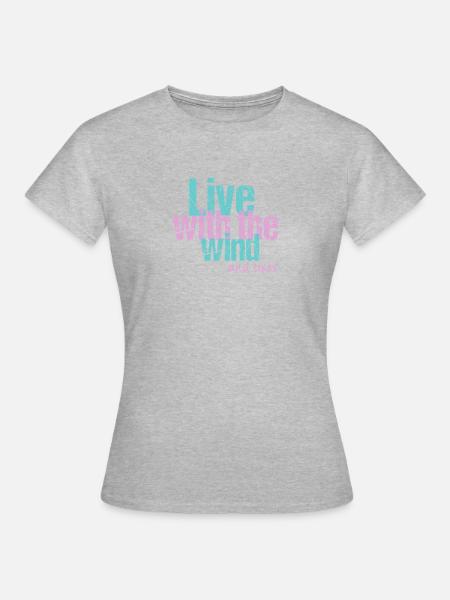 Leben mit Wind und Bäumen - Frauen T-Shirt - Grau meliert
