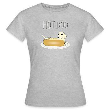Hot-dog - T-shirt Femme - gris chiné - Devant - AI Model Female 172 dark (172cm)