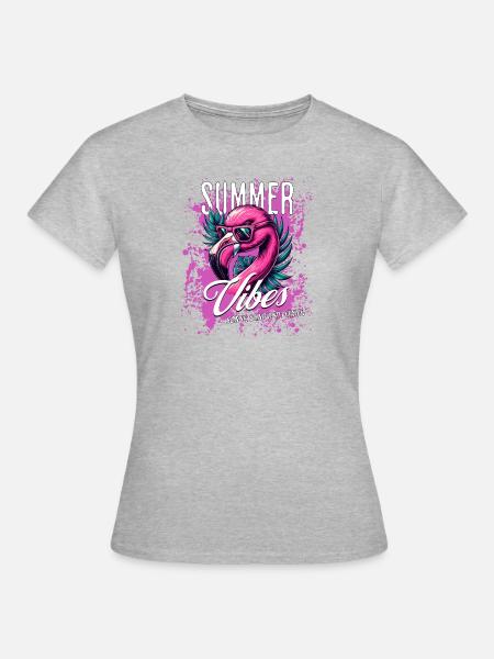 Summer Vibes - Frauen T-Shirt - Grau meliert