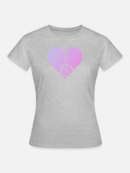 Einradfahren Pedal Einradfahrer - Frauen T-Shirt - Grau meliert