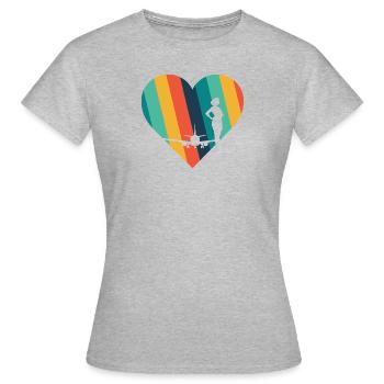 Hôtesse de l’air Hôtesse de l’air - T-shirt Femme - gris chiné - Devant - AI Model Female 172 dark (172cm)