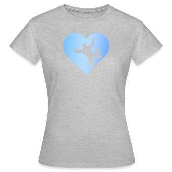 Parachuting Skydive Flugsport - Frauen T-Shirt - Grau meliert - Vorne - AI Model Female 172 dark (172cm)