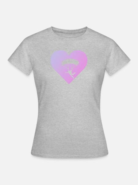 Skydive Luft - Frauen T-Shirt - Grau meliert