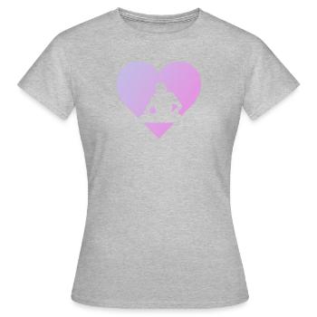 DJ Techno Djing - Frauen T-Shirt - Grau meliert - Vorne - AI Model Female 172 dark (172cm)