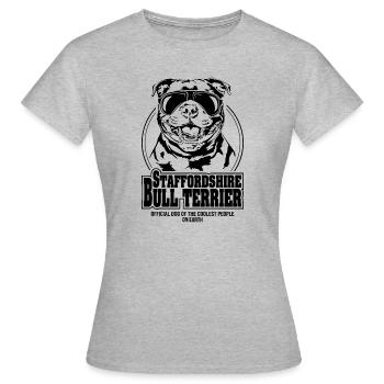STAFFORDSHIRE BULL TERRIER les plus cool personnes chiens - T-shirt Femme - gris chiné - Devant - AI Model Female 172 dark (172cm)