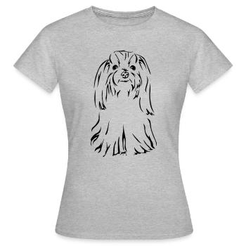 maltais - T-shirt Femme - gris chiné - Devant - AI Model Female 172 dark (172cm)