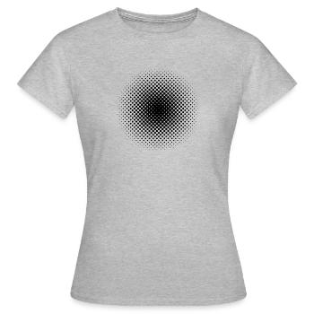 Illusion d'optique ronde - T-shirt Femme - gris chiné - Devant - AI Model Female 172 dark (172cm)