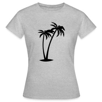 palmiers - T-shirt Femme - gris chiné - Devant - AI Model Female 172 dark (172cm)