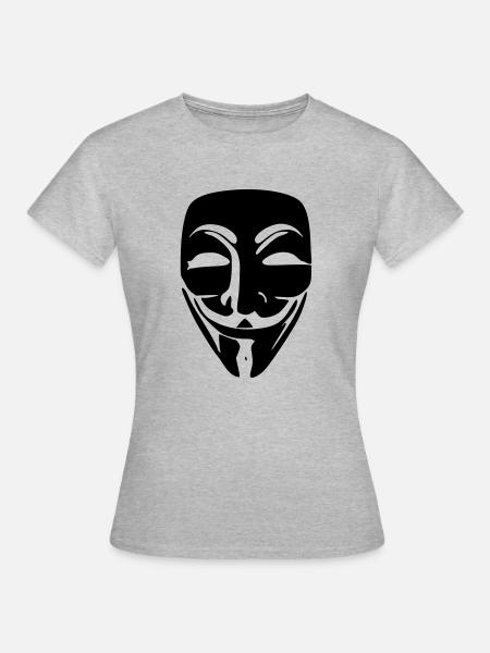 Anonymus - Frauen T-Shirt - Grau meliert