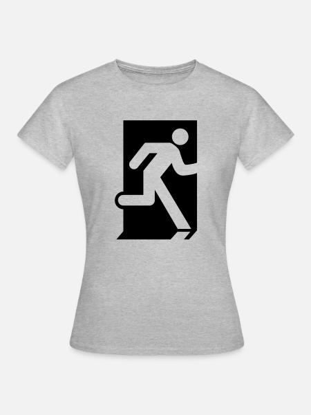 Emergency Exit - Frauen T-Shirt - Grau meliert
