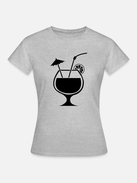 cocktail - Frauen T-Shirt - Grau meliert