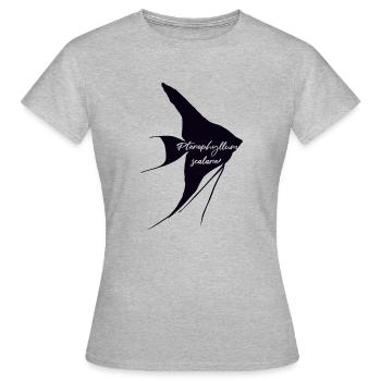 Ptérophyllum scalare Scalare nageoires nageoires Aquarium - T-shirt Femme - gris chiné - Devant - AI Model Female 172 dark (172cm)