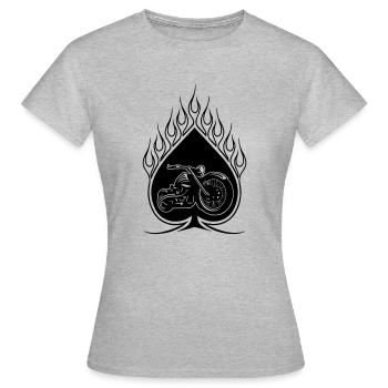 Carte de Motorcycle Ace - T-shirt Femme - gris chiné - Devant - AI Model Female 172 dark (172cm)
