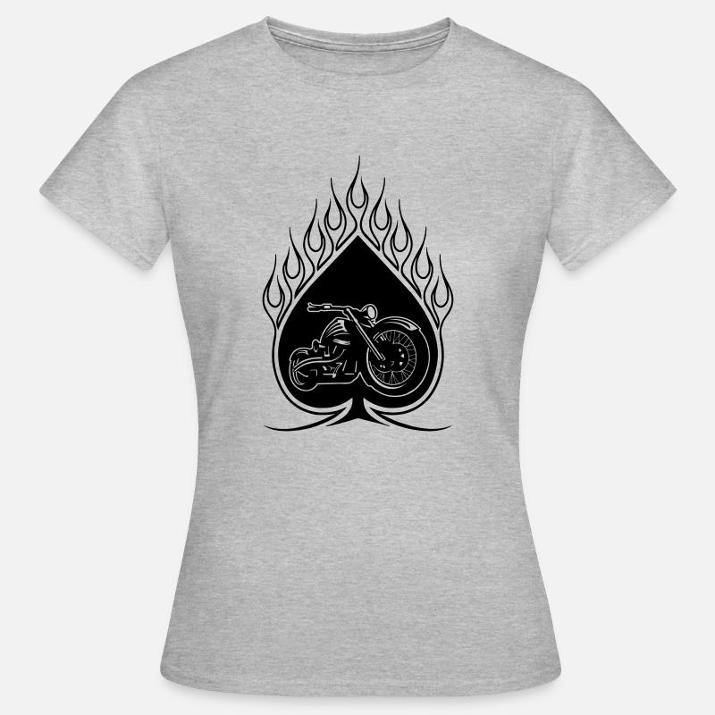 Motorcycle Ace Map - Women's T-Shirt - heather grey