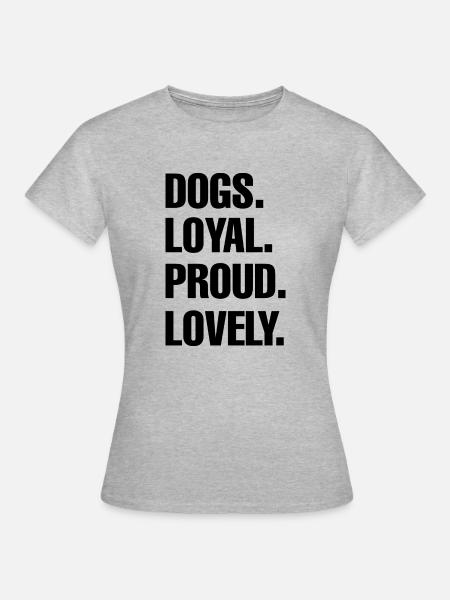 Hund Dog - Frauen T-Shirt - Grau meliert