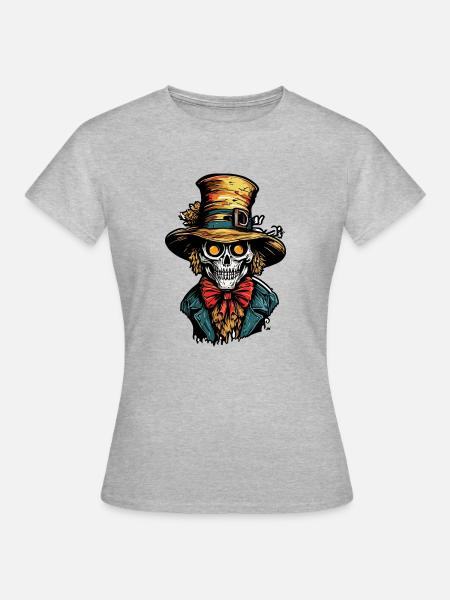 Vogelscheuche / Erntehelfer / Maisfeld / Feld - Frauen T-Shirt - Grau meliert