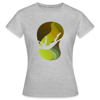 Schwimmen Brustschwimmen Bademeister - Frauen T-Shirt - Grau meliert - Vorne - AI Model Female 172 dark (172cm)