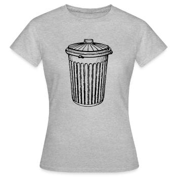 Mülleimer - Frauen T-Shirt - Grau meliert - Vorne - AI Model Female 172 dark (172cm)
