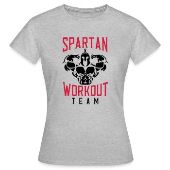 spartan fitness sparta - T-shirt Femme - gris chiné - Devant - AI Model Female 172 dark (172cm)