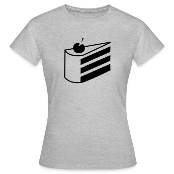 The cake is a lie - T-shirt Femme - gris chiné - Devant - AI Model Female 172 dark (172cm)