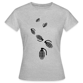 Grenade weapon icon - Women's T-Shirt - heather grey - Front - AI Model Female 172 dark (172cm)