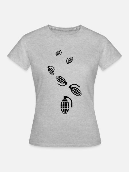 Granate waffe icon - Frauen T-Shirt - Grau meliert