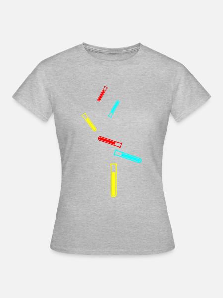 Reagenzglas Symbol - Frauen T-Shirt - Grau meliert