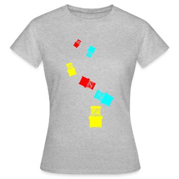 Arcade Retro Gamer - Frauen T-Shirt - Grau meliert - Vorne - AI Model Female 172 dark (172cm)