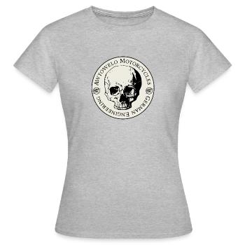 Awtowelo Motorcycles German Engineering - T-shirt Femme - gris chiné - Devant - AI Model Female 172 dark (172cm)
