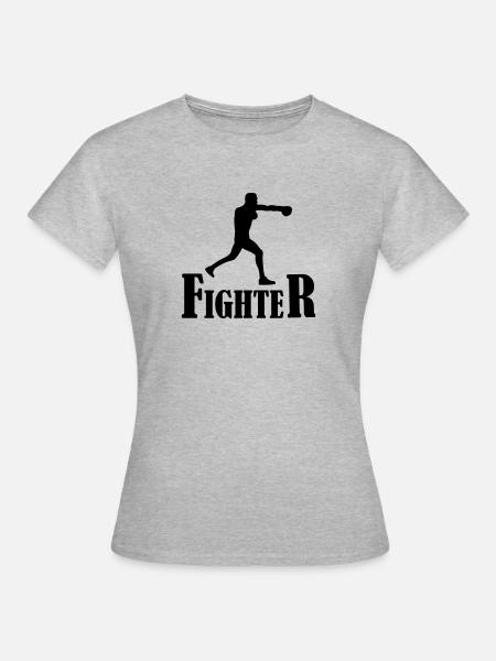 fighter boxer - Frauen T-Shirt - Grau meliert