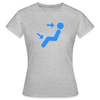 Air conditioning ventilation indicator light Auto Icon - Women's T-Shirt - heather grey - Front - AI Model Female 172 dark (172cm)