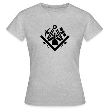 Steinmetz - Marque de guilde - T-shirt Femme - gris chiné - Devant - AI Model Female 172 dark (172cm)