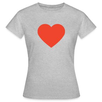 Polar - heart - Frauen T-Shirt - Grau meliert - Vorne - AI Model Female 172 dark (172cm)