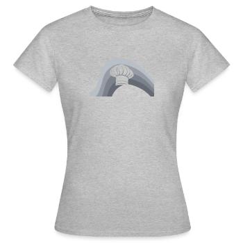 Cuisinier Cuisinier Cuisinier Hobby Chef - T-shirt Femme - gris chiné - Devant - AI Model Female 172 dark (172cm)