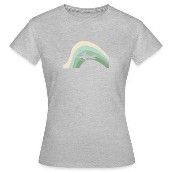 Kajakfahren Kajak Wildwasser - Frauen T-Shirt - Grau meliert - Vorne - AI Model Female 172 dark (172cm)