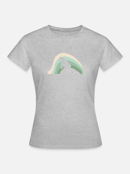 Frosch Quark Teich - Frauen T-Shirt - Grau meliert