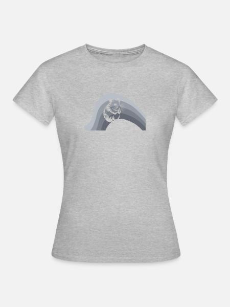 Nagetier Meerschweinchen - Frauen T-Shirt - Grau meliert