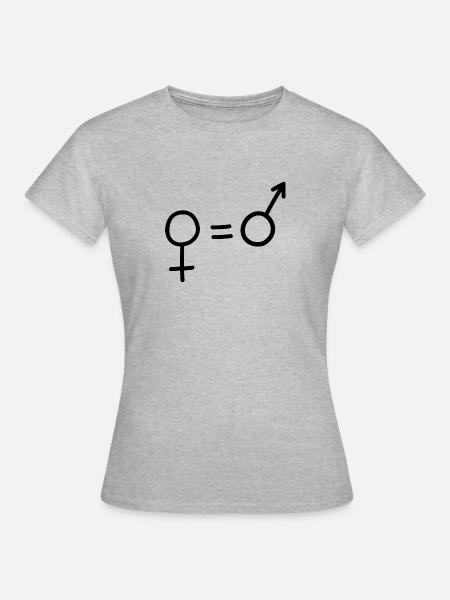 Gleichgeschlechtliches T-Shirt - Frauen T-Shirt - Grau meliert