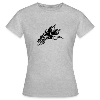 dragon tribal tattoo tatouage12 - T-shirt Femme - gris chiné - Devant - AI Model Female 172 dark (172cm)