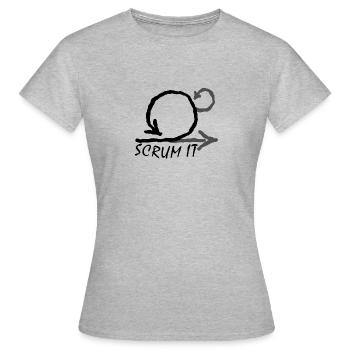 scrum it - Women's T-Shirt - heather grey - Front - AI Model Female 172 dark (172cm)
