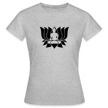 lotus de Bouddha - T-shirt Femme - gris chiné - Devant - AI Model Female 172 dark (172cm)